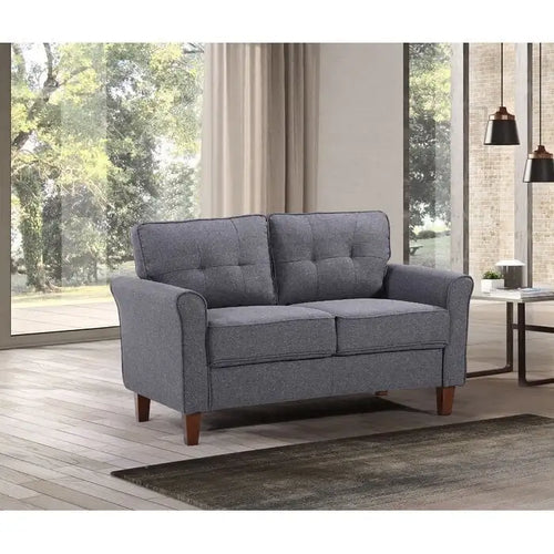 54.5 in. Linen Flared Arm Loveseat