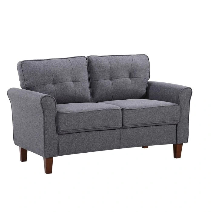 54.5 in. Linen Flared Arm Loveseat