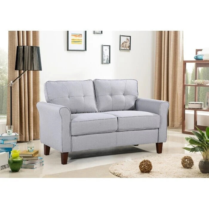 54.5 in. Linen Flared Arm Loveseat