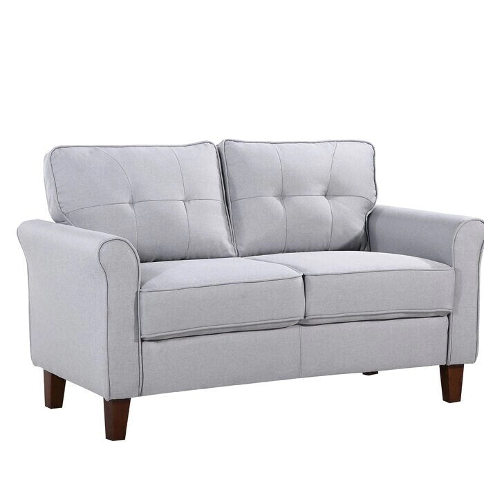 54.5 in. Linen Flared Arm Loveseat