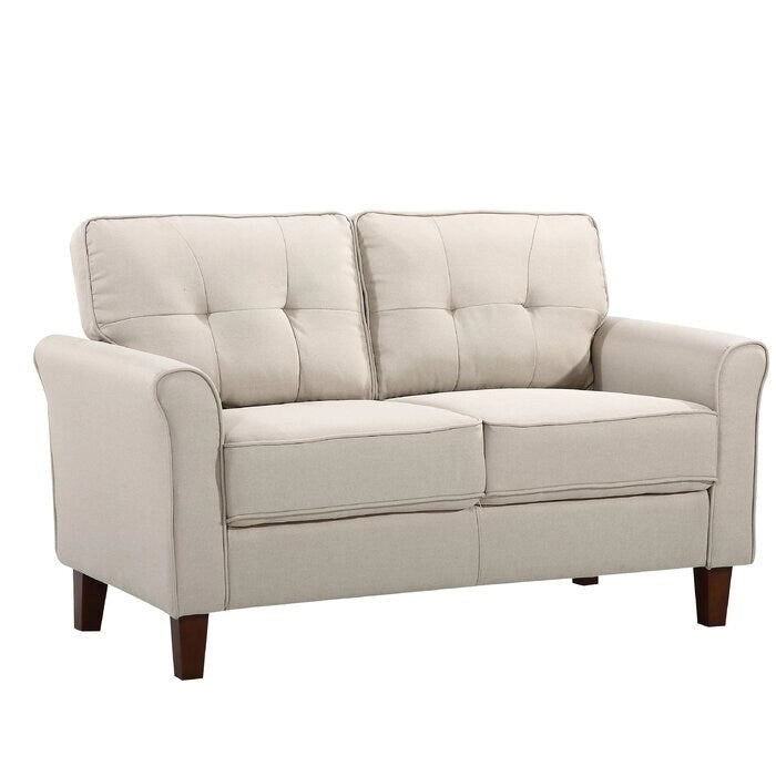 54.5 in. Linen Flared Arm Loveseat