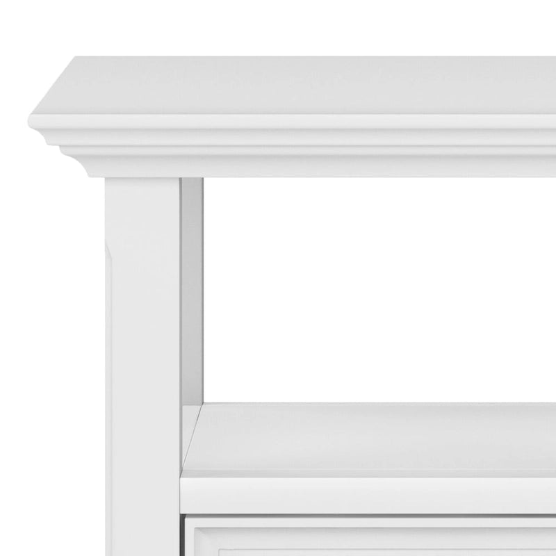 Solid Wood End Table with Drawer and Open Shelf, 19W x 19D x 20H in