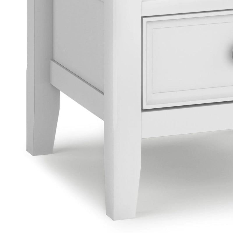 Solid Wood End Table with Drawer and Open Shelf, 19W x 19D x 20H in