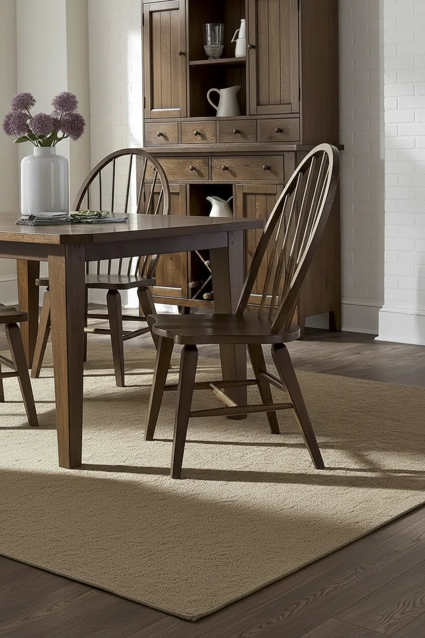 The Gray Barn Hearthstone Ridge Tobacco Windsor Back Side Chair (Set of 2)