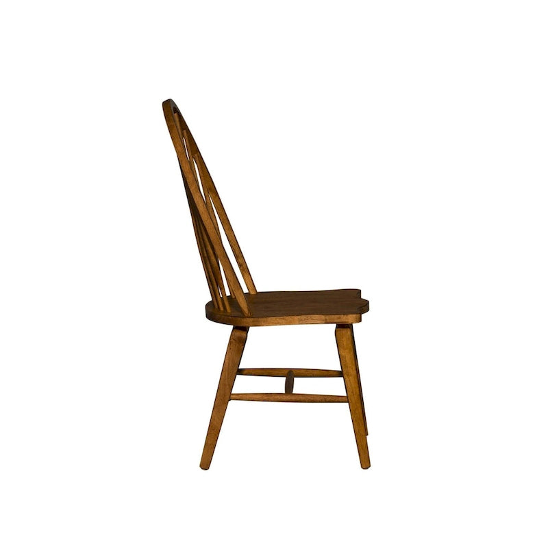 Windsor Back Side Chair in Tobacco Finish, Set of 2 - 20.75W x 25.5D x 40.75H