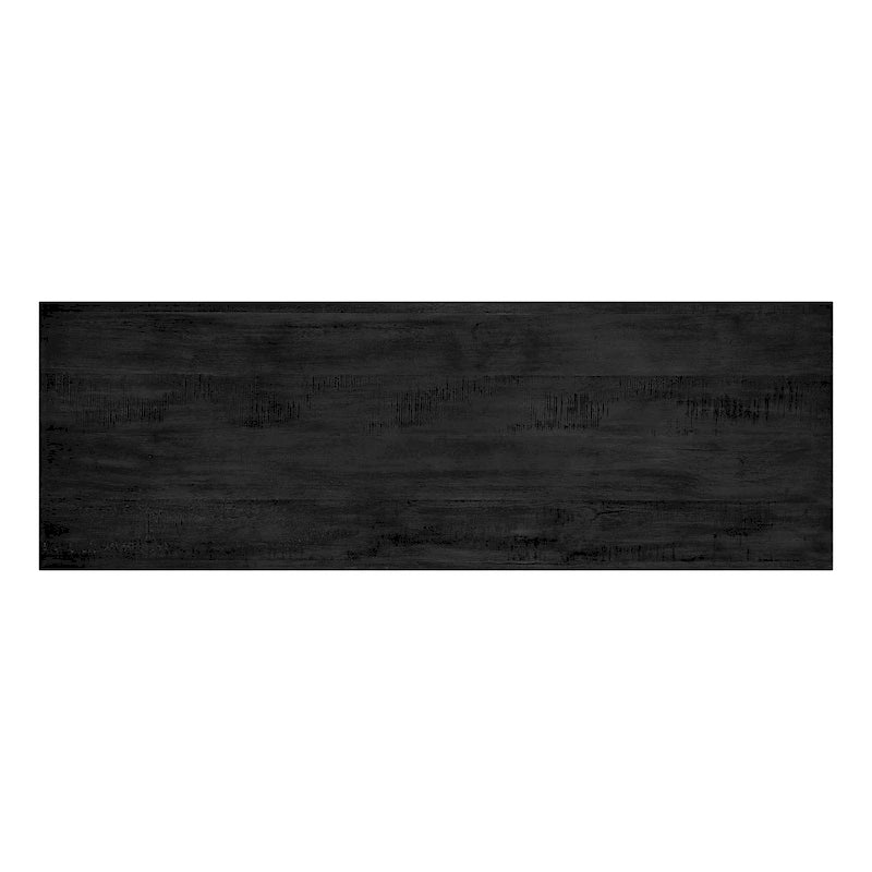 Rustic X-Base Sofa Entryway Table with Lower Shelf, Industrial Style