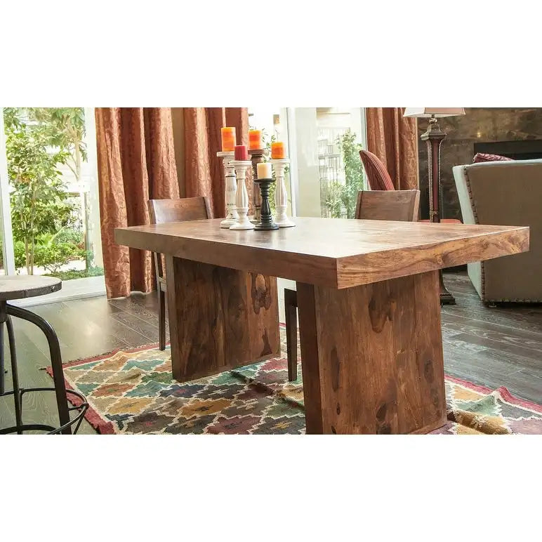80 in. Solid Sheesham Wood Dining Table