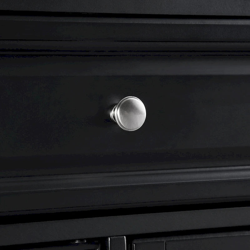 Solid Granite Top Kitchen Island in Black Finish - 51.5W x 18D x 34H in