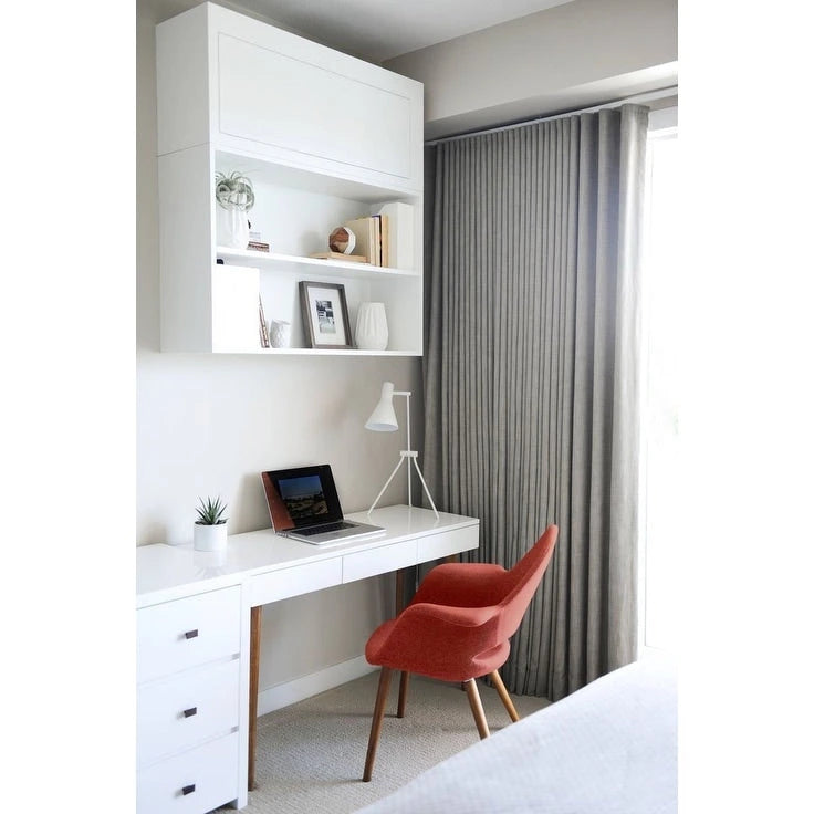 Organic Upholstered Fabric Modern Armchair with Natural Wooden Legs for Dining Room Office or Accent Lounge Side Chair