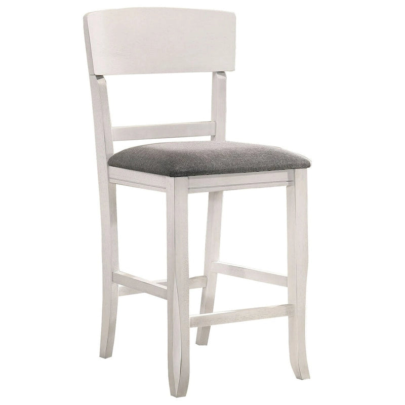 Wooden Counter Height Chair with Curved Back, Set of 2 - 18.5 L x 20.5 W x 40 H