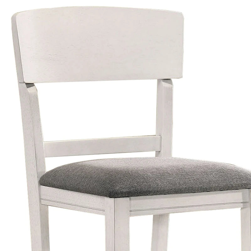Wooden Counter Height Chair with Curved Back, Set of 2 - 18.5 L x 20.5 W x 40 H