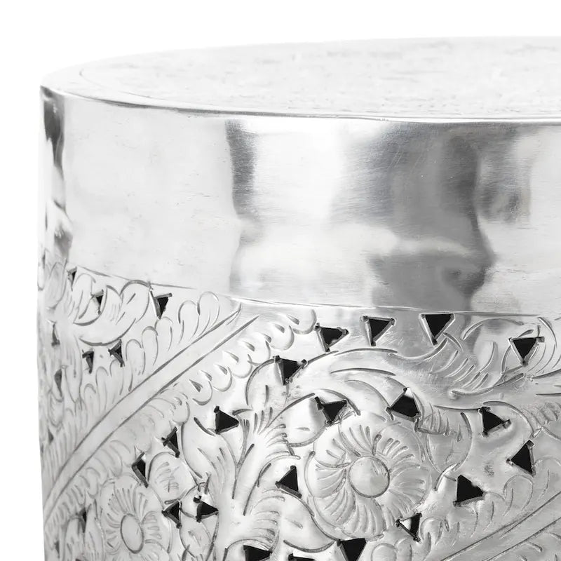 Silver End Table - 15W x 15D x 19H in