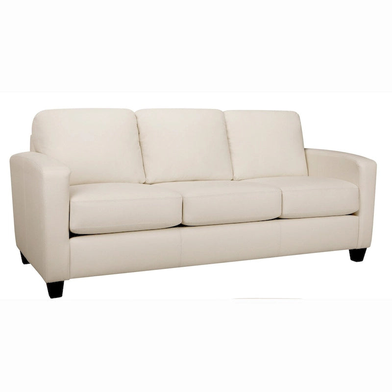 Italian Top Grain Leather Upholstered Transitional Sofa