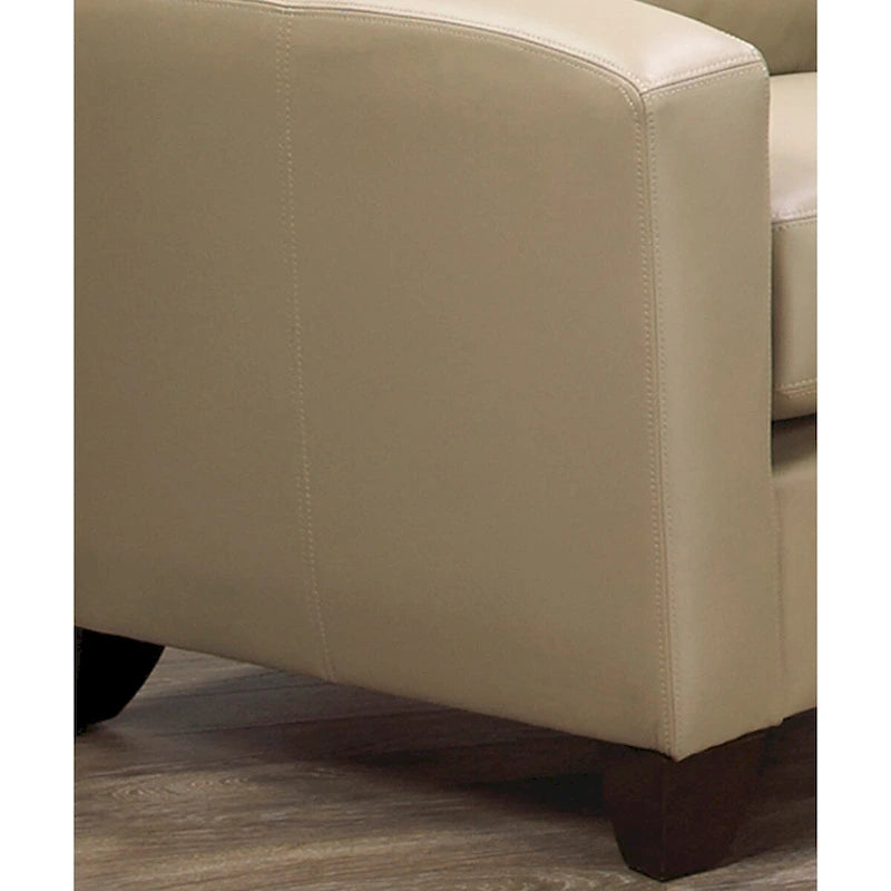 Italian Top Grain Leather Upholstered Transitional Sofa