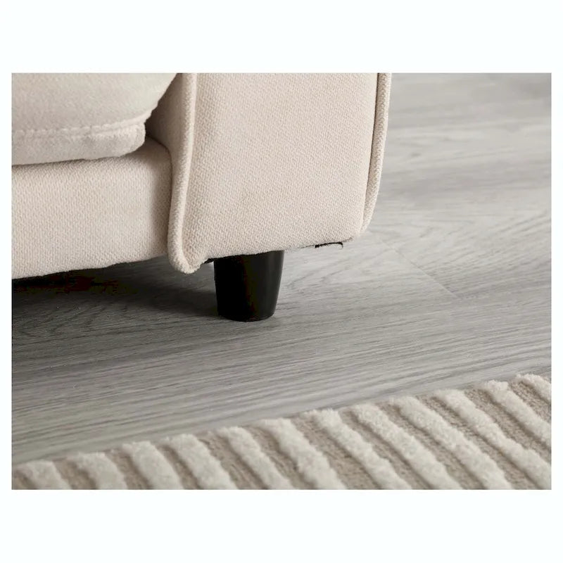 Convertible Sofa Bed Loveseat with Side Storage Pockets, Light Gray