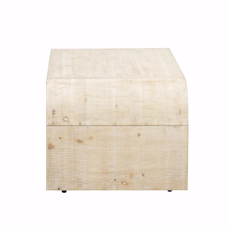 Industrial Black Metal Waterfall Coffee Table with Riveted Detail