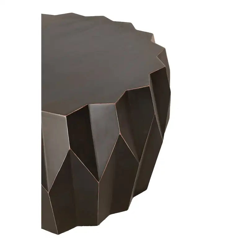 29 in. Black Solid Wood Round Distressed Coffee Table