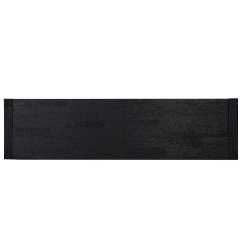 Wood Console Table with 2 Drawers and 1 Shelf for Hallway Living Room